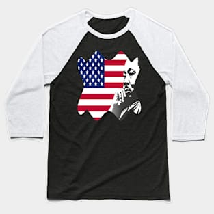 Martin luther king flag usa Baseball T-Shirt